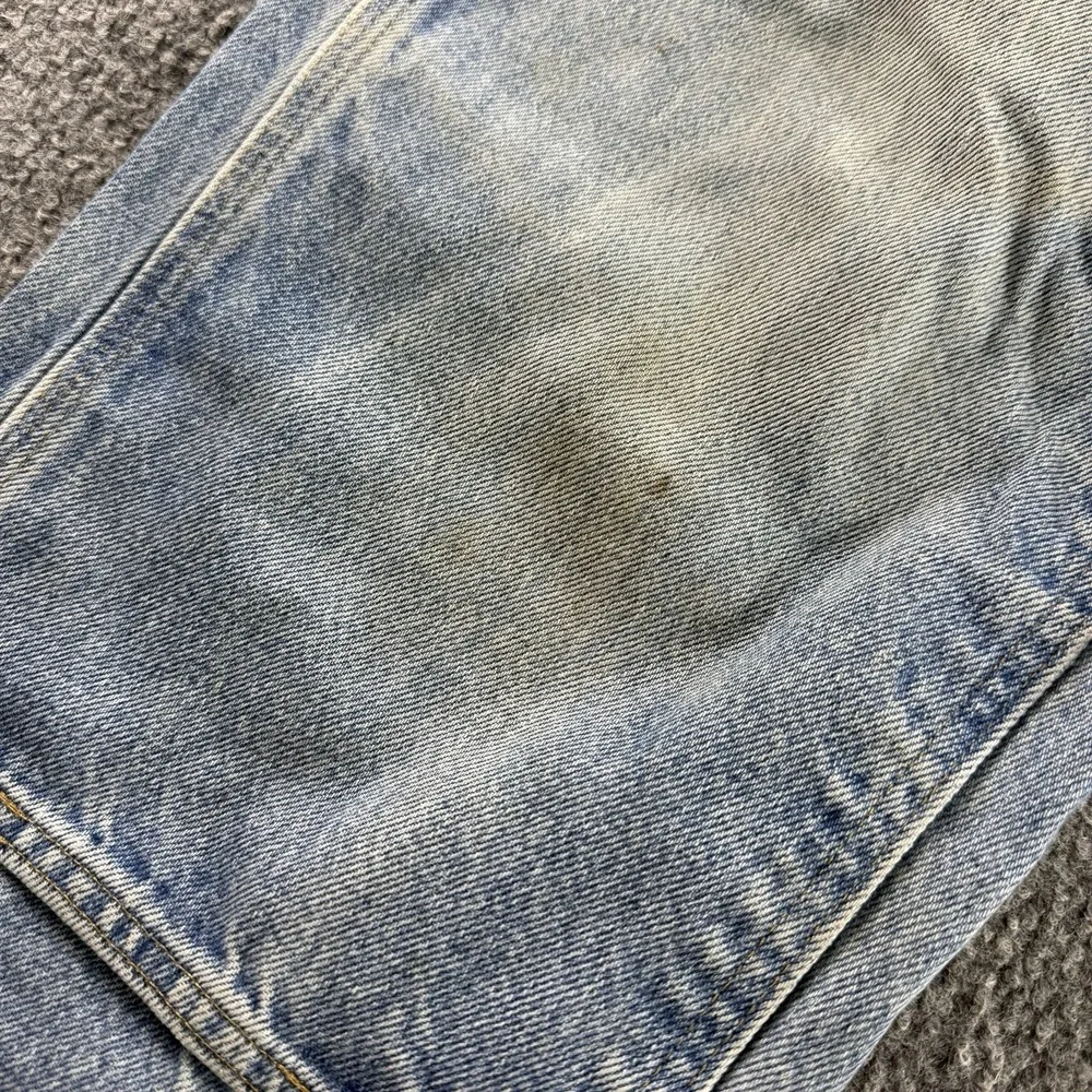 Vintage Faded Carhartt B73 DST Double Knee Dungaree Denim Jeans Men's 38x30 Y2K